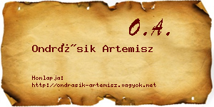 Ondrásik Artemisz névjegykártya